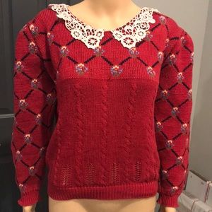 Vintage girly grandma core sweater